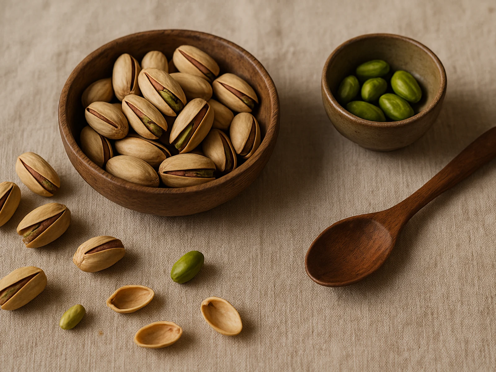 Bowl of premium Iranian pistachios with shelled green kernels