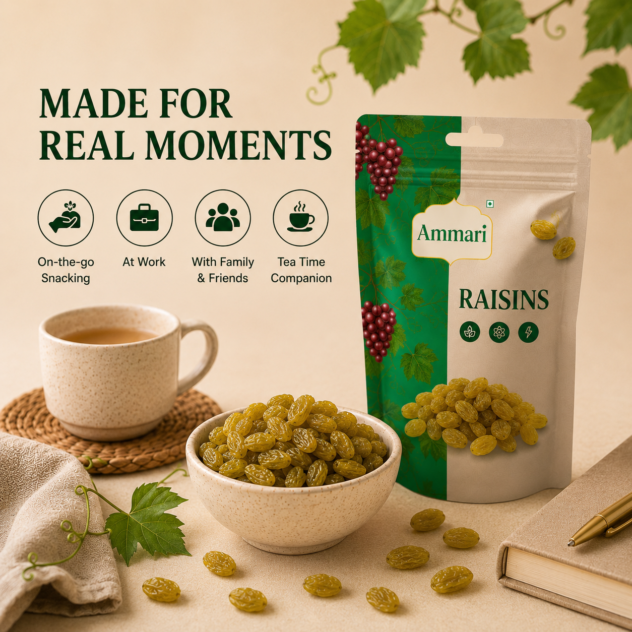 Indian Green Raisins (Kishmish)