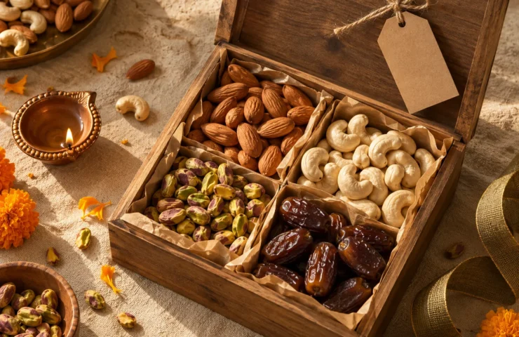 customized corporate gift box with logo — dry fruit corporate gifting, Diwali season